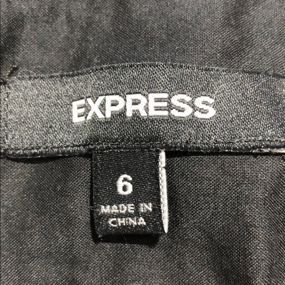 EXPRESS BLACK RUFFLE MINI SKIRT SIZE 6 - Picture 3 of 9